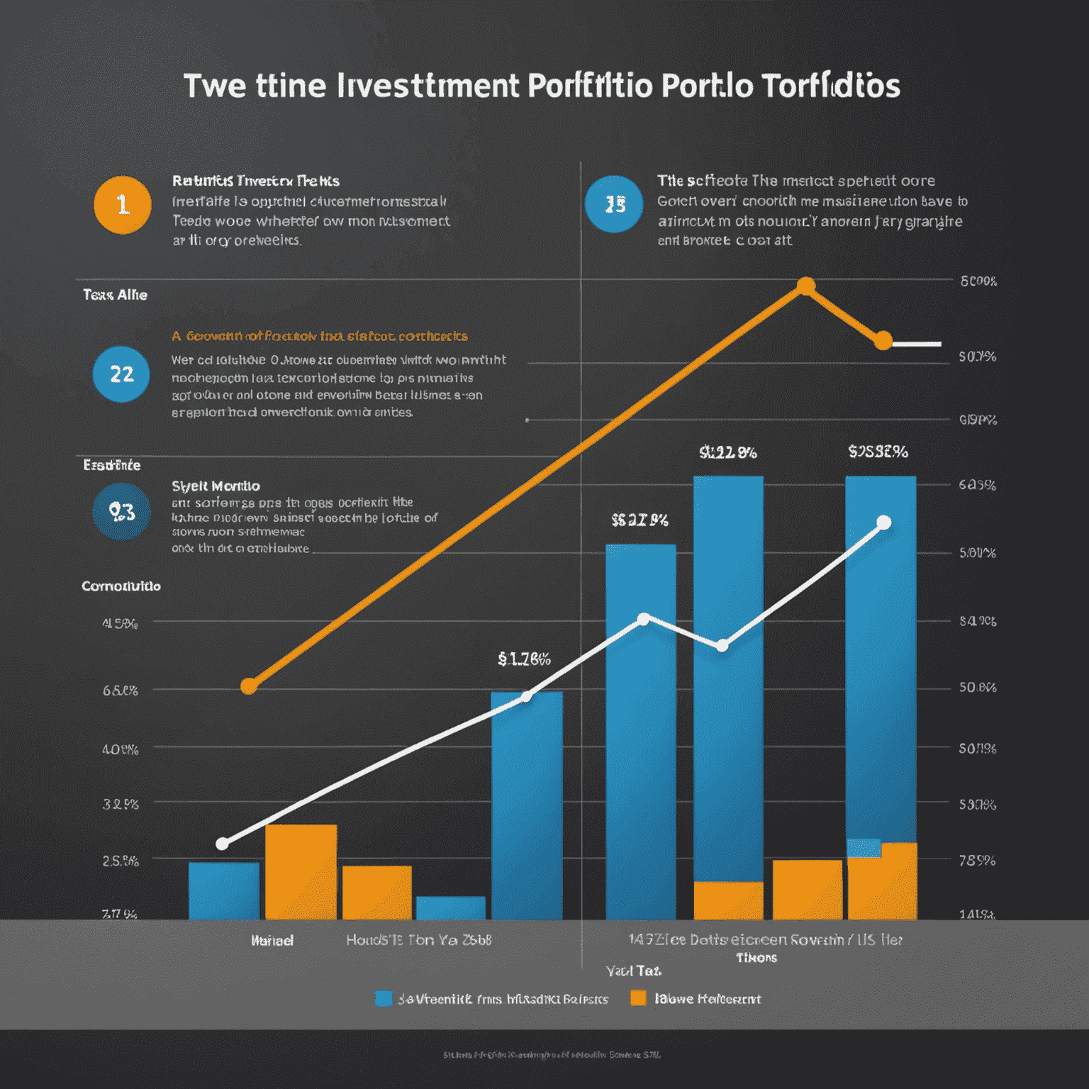 A graph showing the growth of two investment portfolios over time, one with tax-efficient strategies and one without. The tax-efficient portfolio shows significantly higher growth, illustrating the power of minimizing tax liabilities.